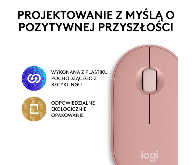 LOGITECH M350s 910-007014 różowa - 1172759 - zdjęcie 15